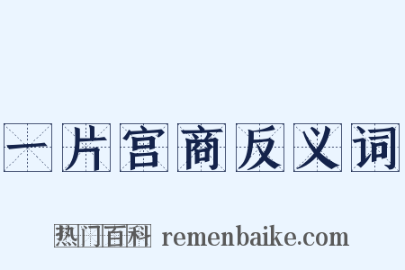 一片宫商反义词是什么意思的图片